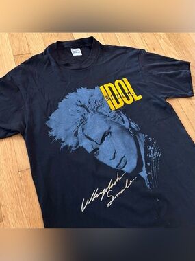 Vintage 1987 Billy Idol Tour T Shirt XL USA Made North America Concert Tee Rare